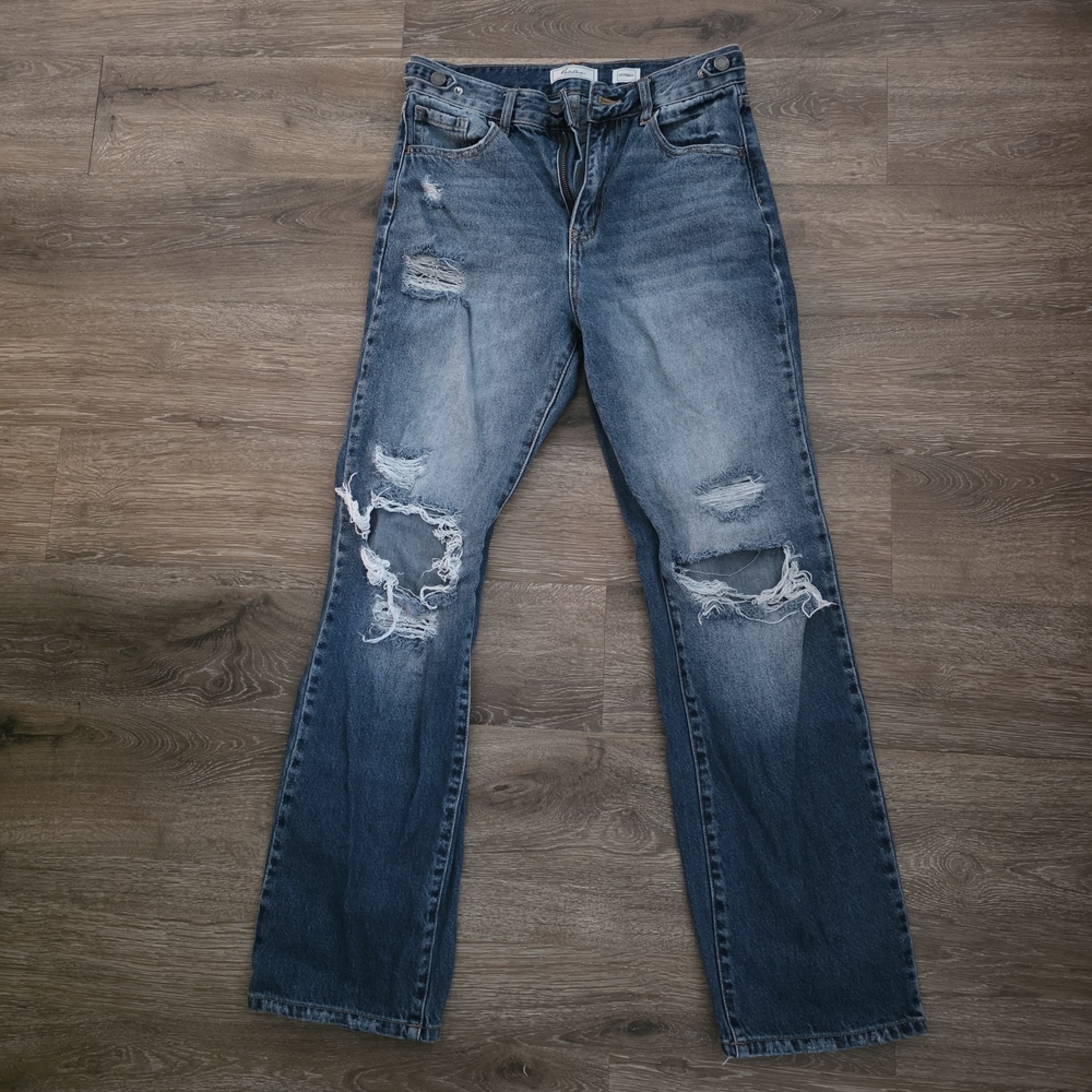 KanCan Women's Distressed Blue Jeans